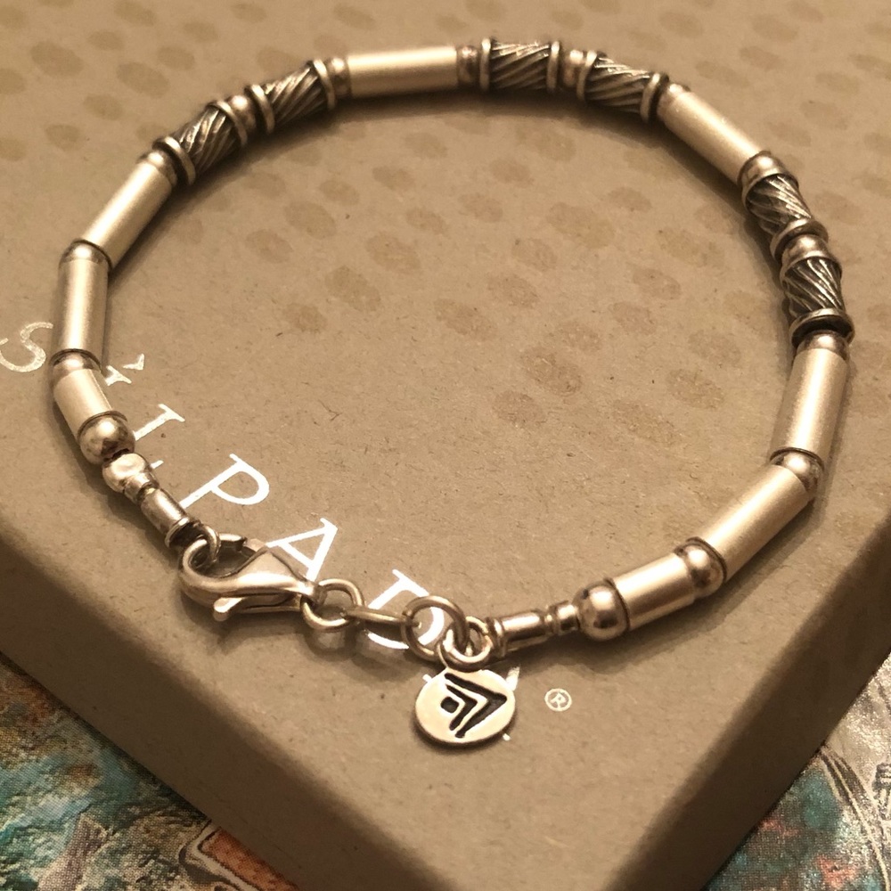 Vintage Silpada Polished and Matte Sterling Silver Bracelet B0477 - Picture 14 of 16
